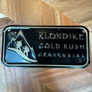 Metal Klondike Gold Rush Centennial Plaque